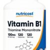 NUTRICOST Vitamin B1 Thiamine Mononitrate 100 mg - Monoazotan tiaminy (120 kaps.)